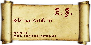 Répa Zalán névjegykártya